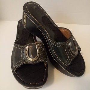Ariat Woman's Size 7.5 Leather Sandals Black
